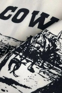 Style Core Aesthetics, New Style Trends - Cowboys Crop Tee