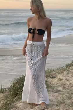 Style Core Aesthetics, New Style Trends - Crochet Beach Maxi Skirt
