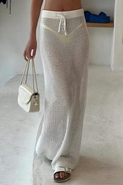 Style Core Aesthetics, New Style Trends - Crochet Beach Maxi Skirt