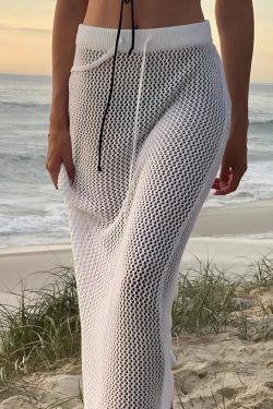 Style Core Aesthetics, New Style Trends - Crochet Beach Maxi Skirt