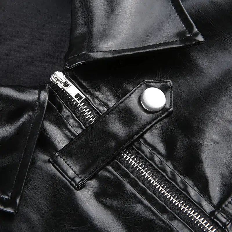 Style Core Aesthetics, New Style Trends - Cropped Biker Jacket Style Core Aesthetics, New Style Trends - Cropped Biker Jacket