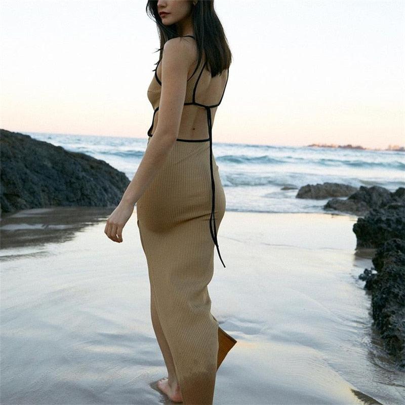 Style Core Aesthetics, New Style Trends - Cut Out Bodycon Maxi Dress Style Core Aesthetics, New Style Trends - Cut Out Bodycon Maxi Dress