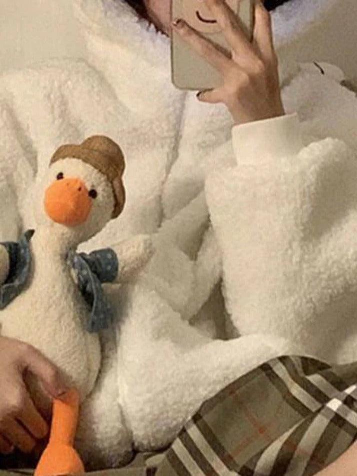 Style Core Aesthetics, New Style Trends - Cute Ear Hooded Zip Up Fleece Jacket Style Core Aesthetics, New Style Trends - Cute Ear Hooded Zip Up Fleece Jacket