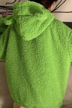 Style Core Aesthetics, New Style Trends - Cute Ear Hooded Zip Up Fleece Jacket