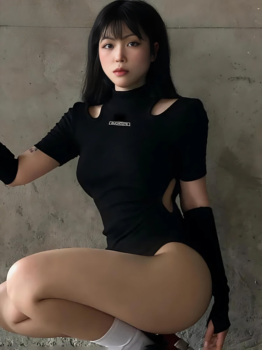 Style Core Aesthetics, New Style Trends - Cyberpunk Cut Out Corduroy Bodysuit Style Core Aesthetics, New Style Trends - Cyberpunk Cut Out Corduroy Bodysuit