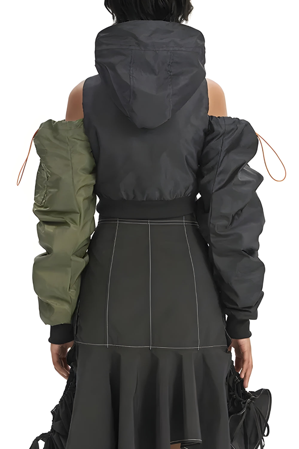 Style Core Aesthetics, New Style Trends - Cyberpunk Ruched Sleeve Puffer Jacket Style Core Aesthetics, New Style Trends - Cyberpunk Ruched Sleeve Puffer Jacket