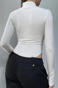 Style Core Aesthetics, New Style Trends - Cyberpunk Striped Cut Out Bodysuit