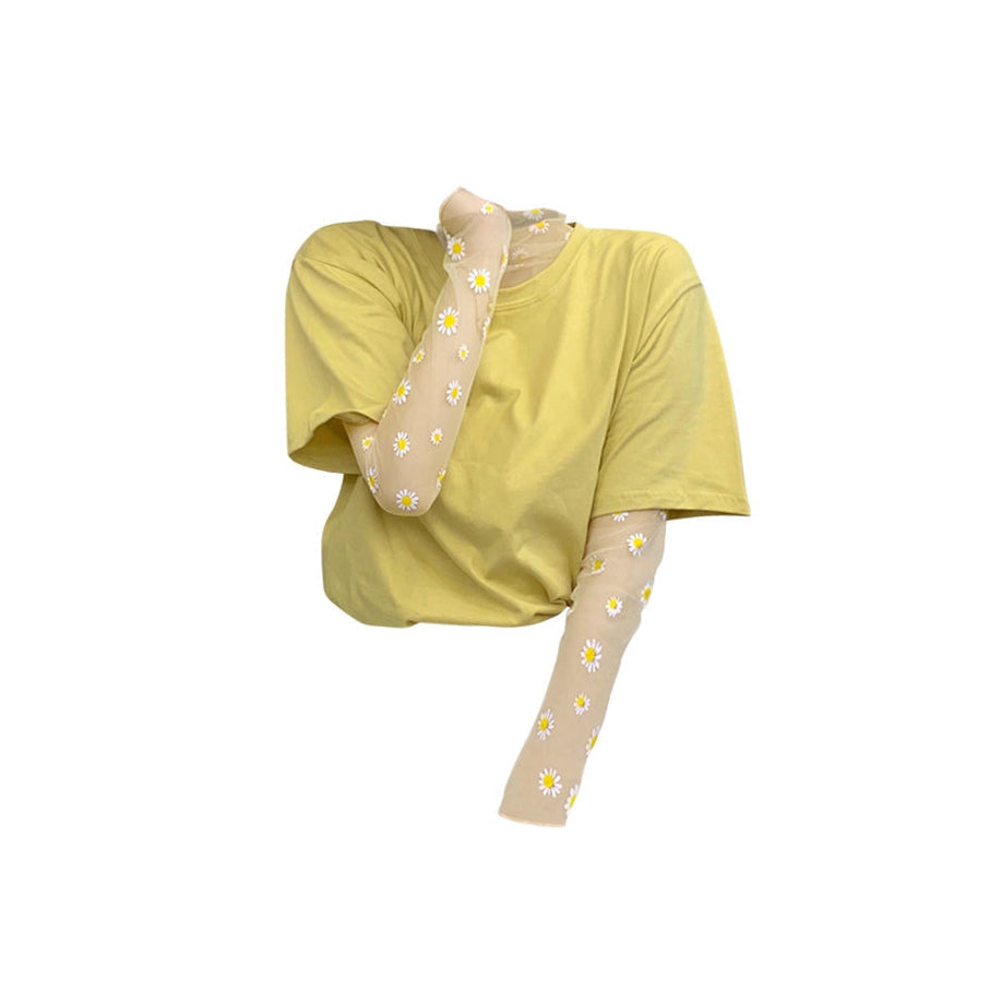 Style Core Aesthetics, New Style Trends - Daisy Mesh Top + Tee Co-Ord Style Core Aesthetics, New Style Trends - Daisy Mesh Top + Tee Co-Ord