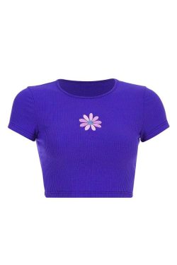 Style Core Aesthetics, New Style Trends - Daisy Ribbed Top