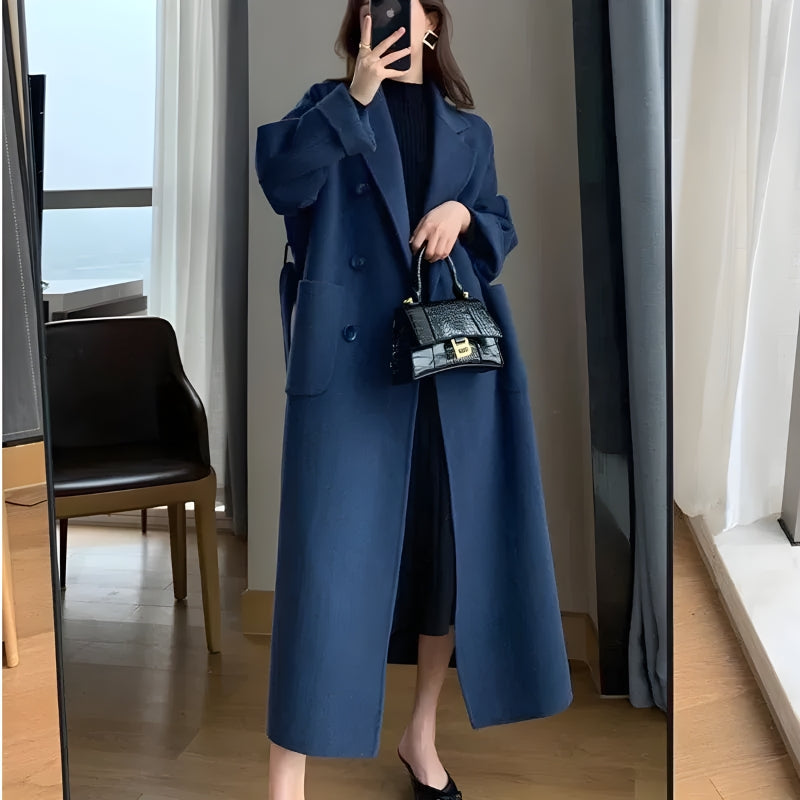 Style Core Aesthetics, New Style Trends - Dark Academia Belted Long Coat Style Core Aesthetics, New Style Trends - Dark Academia Belted Long Coat