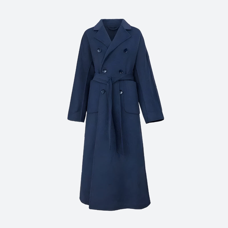 Style Core Aesthetics, New Style Trends - Dark Academia Belted Long Coat Style Core Aesthetics, New Style Trends - Dark Academia Belted Long Coat