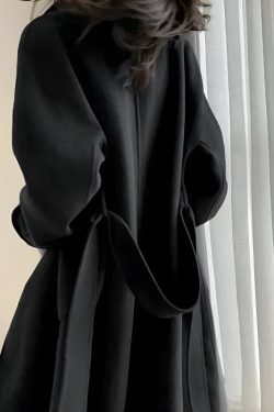 Style Core Aesthetics, New Style Trends - Dark Academia Belted Long Coat