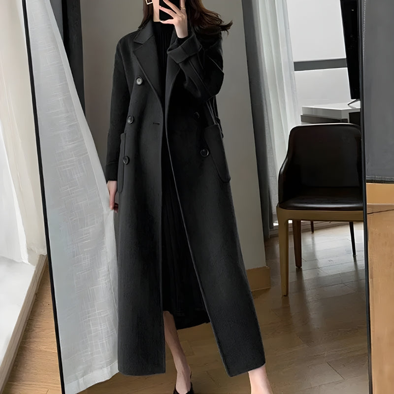 Style Core Aesthetics, New Style Trends - Dark Academia Belted Long Coat Style Core Aesthetics, New Style Trends - Dark Academia Belted Long Coat