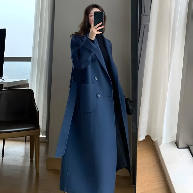 Style Core Aesthetics, New Style Trends - Dark Academia Belted Long Coat Style Core Aesthetics, New Style Trends - Dark Academia Belted Long Coat