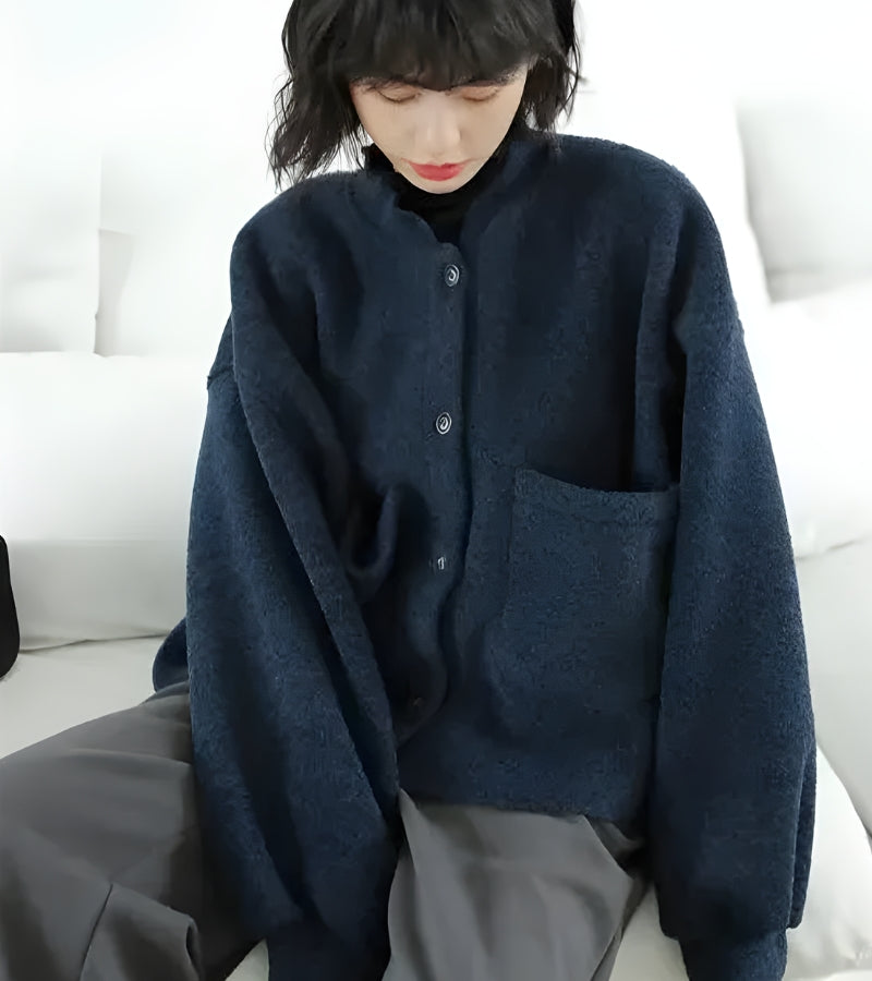 Style Core Aesthetics, New Style Trends - Dark Academia Button Up Pockets Cardigan Style Core Aesthetics, New Style Trends - Dark Academia Button Up Pockets Cardigan