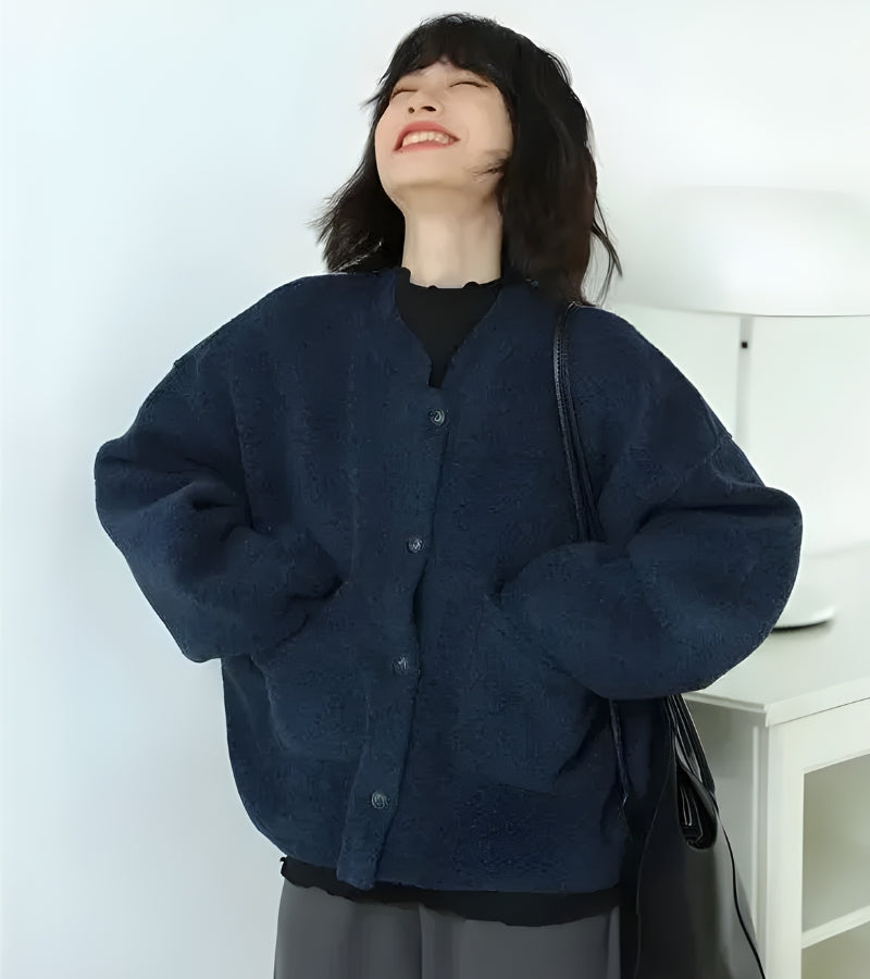 Style Core Aesthetics, New Style Trends - Dark Academia Button Up Pockets Cardigan Style Core Aesthetics, New Style Trends - Dark Academia Button Up Pockets Cardigan