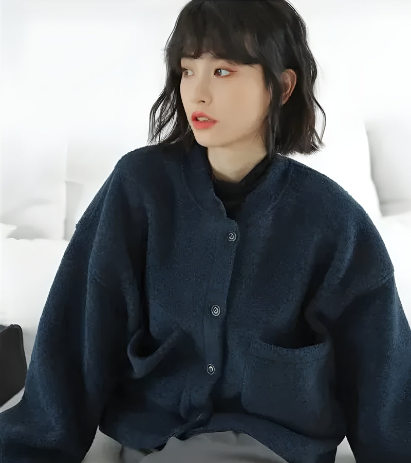 Style Core Aesthetics, New Style Trends - Dark Academia Button Up Pockets Cardigan Style Core Aesthetics, New Style Trends - Dark Academia Button Up Pockets Cardigan