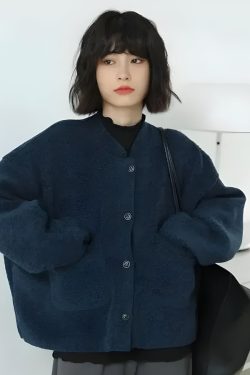 Style Core Aesthetics, New Style Trends - Dark Academia Button Up Pockets Cardigan