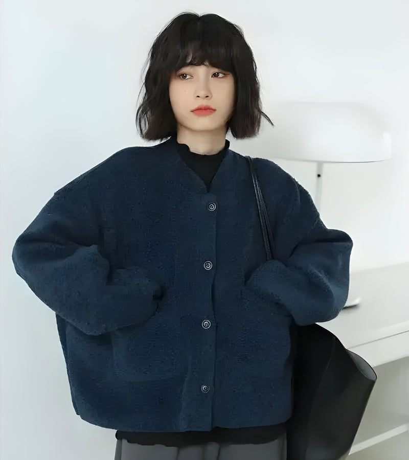 Style Core Aesthetics, New Style Trends - Dark Academia Button Up Pockets Cardigan Style Core Aesthetics, New Style Trends - Dark Academia Button Up Pockets Cardigan