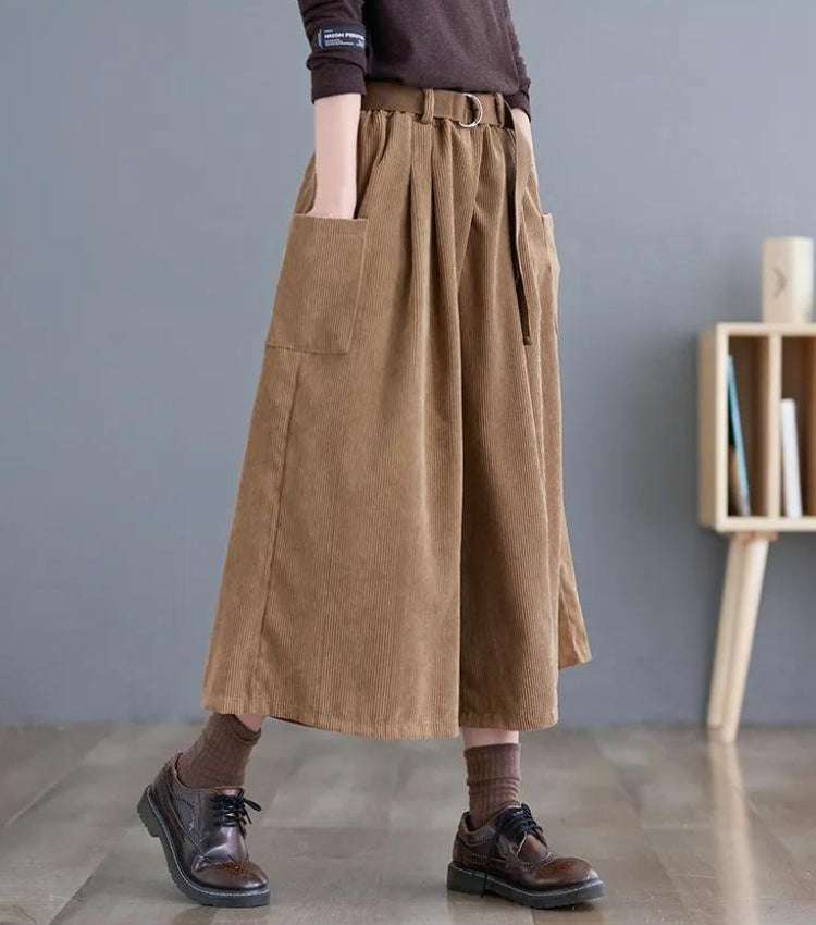 Style Core Aesthetics, New Style Trends - Dark Academia Wide Leg Corduroy Pants Style Core Aesthetics, New Style Trends - Dark Academia Wide Leg Corduroy Pants