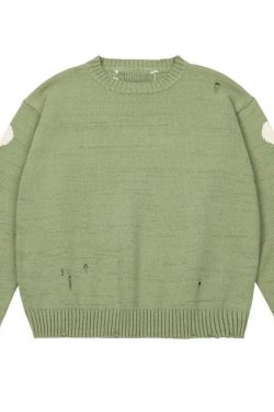 Style Core Aesthetics, New Style Trends - Distressed Oversized Skeleton Knit Sweater