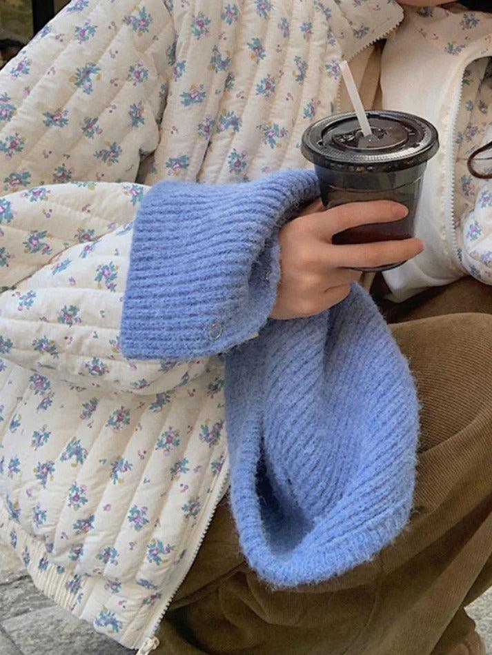 Style Core Aesthetics, New Style Trends - Ditsy Floral Print Zip Up Jacket Style Core Aesthetics, New Style Trends - Ditsy Floral Print Zip Up Jacket