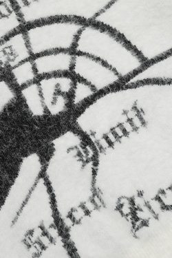 Style Core Aesthetics, New Style Trends - 'Dominate' Furry Knit Cotton Sweater