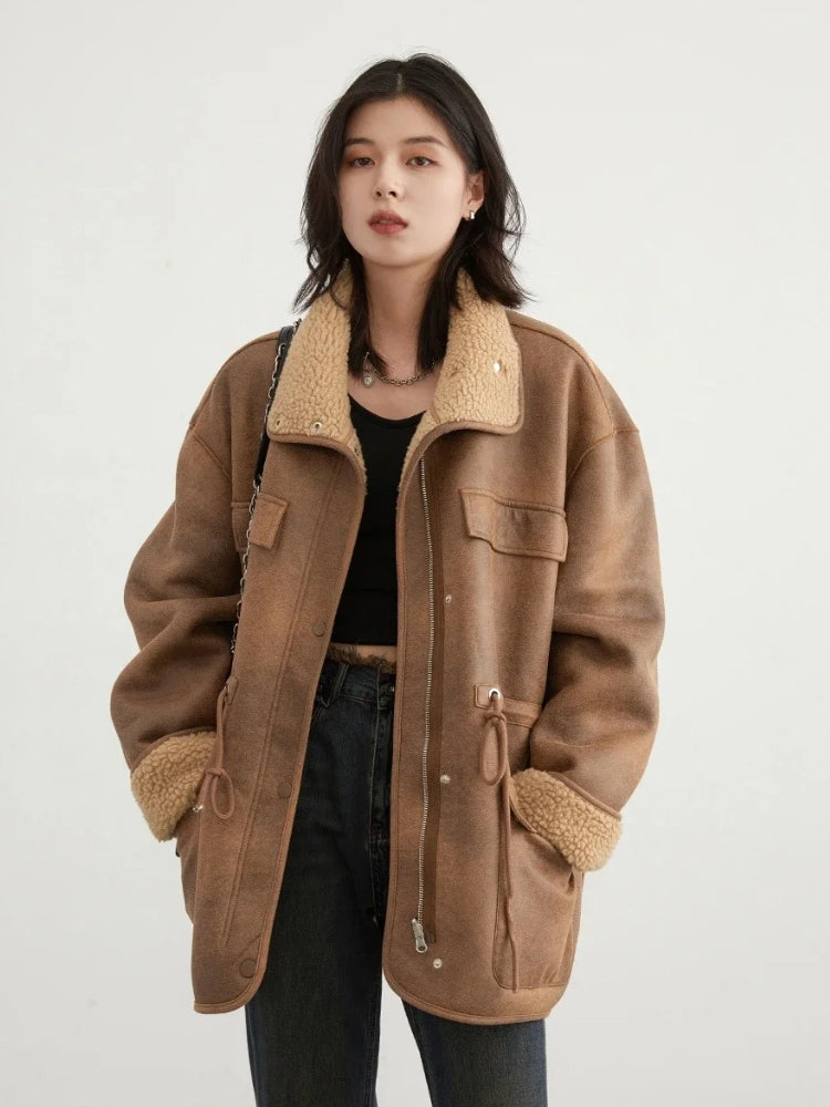 Style Core Aesthetics, New Style Trends - Double Faced Faux Leather Jacket Style Core Aesthetics, New Style Trends - Double Faced Faux Leather Jacket