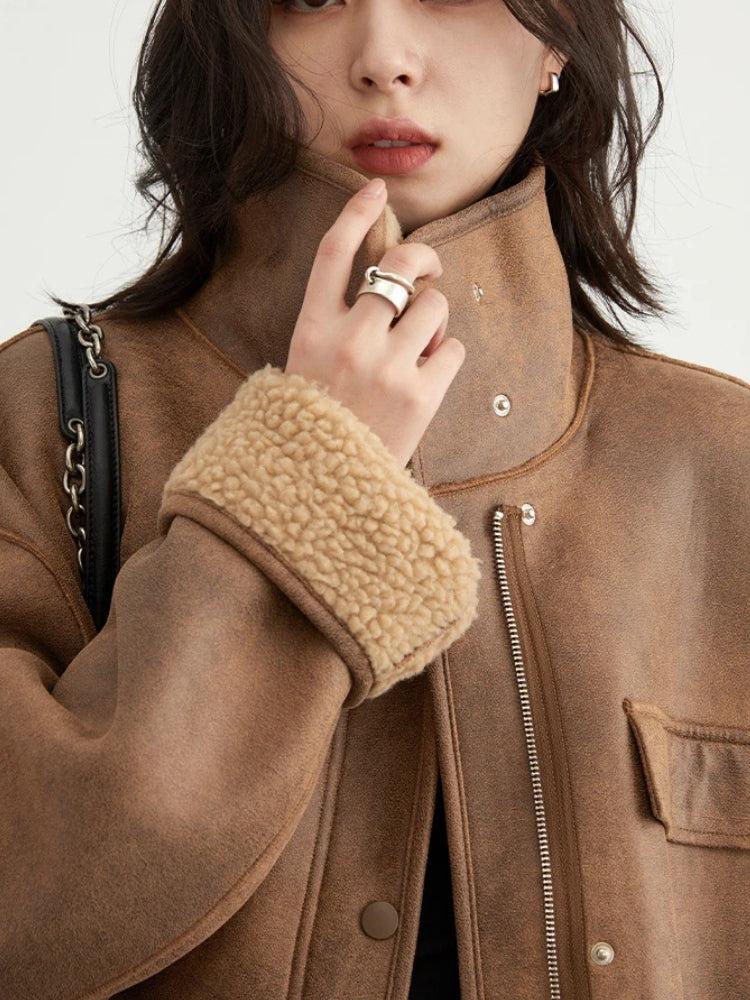 Style Core Aesthetics, New Style Trends - Double Faced Faux Leather Jacket Style Core Aesthetics, New Style Trends - Double Faced Faux Leather Jacket