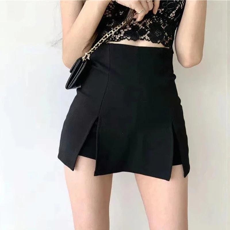 Style Core Aesthetics, New Style Trends - Double Side Slit Mini Skort Style Core Aesthetics, New Style Trends - Double Side Slit Mini Skort