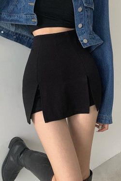 Style Core Aesthetics, New Style Trends - Double Side Slit Mini Skort
