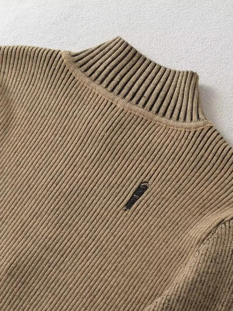 Style Core Aesthetics, New Style Trends - Double Zip-Up Distressed Corduroy Cardigan Style Core Aesthetics, New Style Trends - Double Zip-Up Distressed Corduroy Cardigan