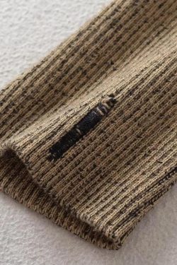 Style Core Aesthetics, New Style Trends - Double Zip-Up Distressed Corduroy Cardigan