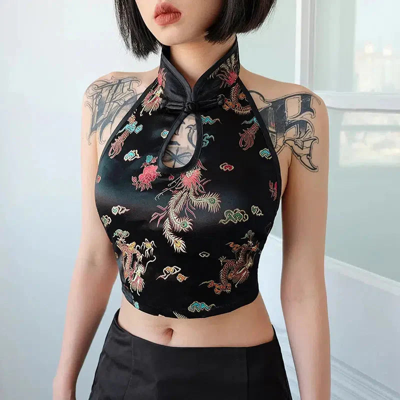 Style Core Aesthetics, New Style Trends - Dragon Backless Crop Top Style Core Aesthetics, New Style Trends - Dragon Backless Crop Top