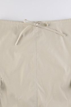 Style Core Aesthetics, New Style Trends - Drawstring Waist Parachute Maxi Skirt