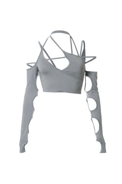 Style Core Aesthetics, New Style Trends - E-girl Aesthetic Cut Out Top