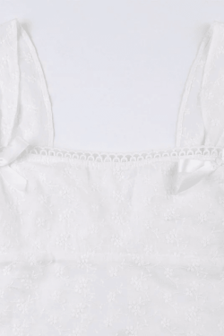 Style Core Aesthetics, New Style Trends - Embroidered Bow Lace Stitching Tank Top