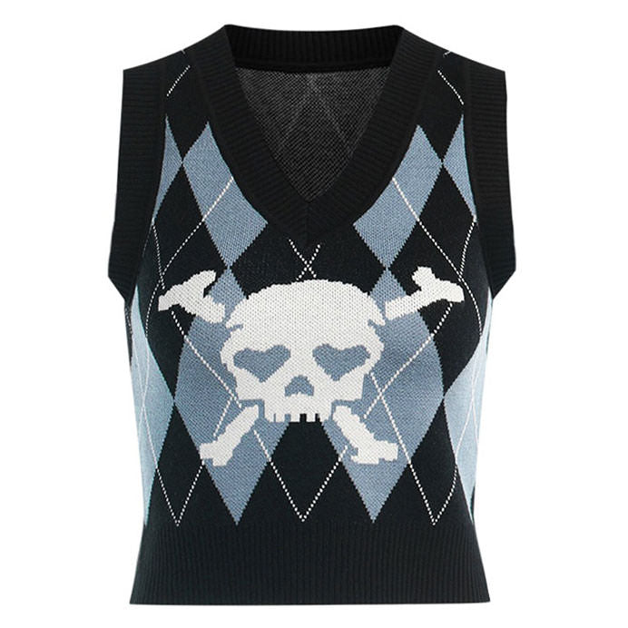 Style Core Aesthetics, New Style Trends - Emo Aesthetic Argyle Vest Style Core Aesthetics, New Style Trends - Emo Aesthetic Argyle Vest