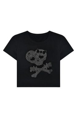 Style Core Aesthetics, New Style Trends - Emo Girl Crop Top