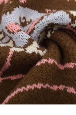 Style Core Aesthetics, New Style Trends - Evil Spider Graphic Knit Cotton Sweater