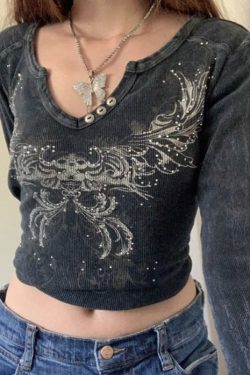 Style Core Aesthetics, New Style Trends - Fairy Grunge Aesthetic Crop Top