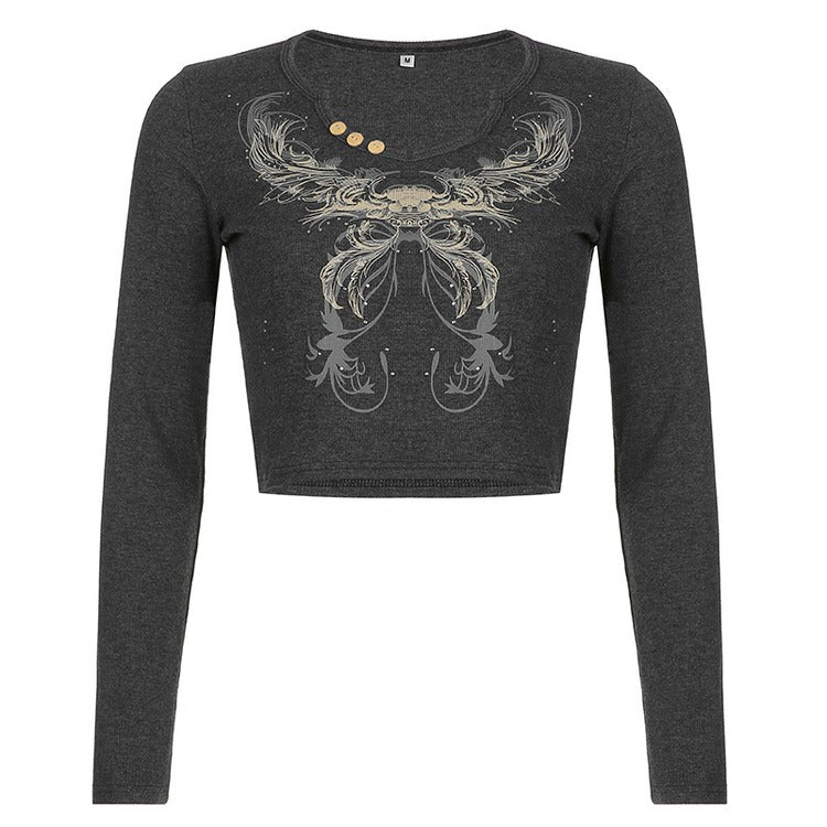 Style Core Aesthetics, New Style Trends - Fairy Grunge Aesthetic Crop Top Style Core Aesthetics, New Style Trends - Fairy Grunge Aesthetic Crop Top