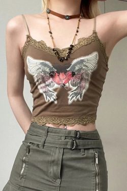 Style Core Aesthetics, New Style Trends - Fairy Grunge Angel Wings Top