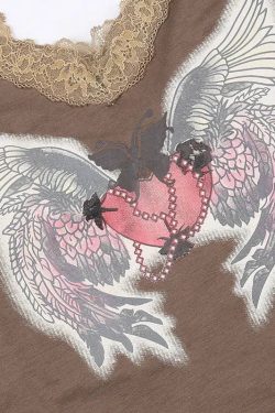 Style Core Aesthetics, New Style Trends - Fairy Grunge Angel Wings Top