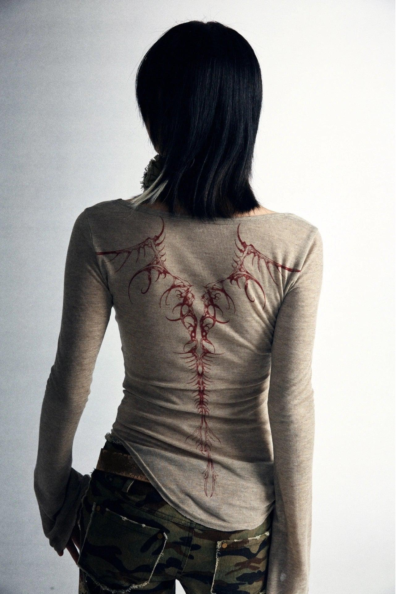 Style Core Aesthetics, New Style Trends - Fairy Grunge Back Print Top Style Core Aesthetics, New Style Trends - Fairy Grunge Back Print Top