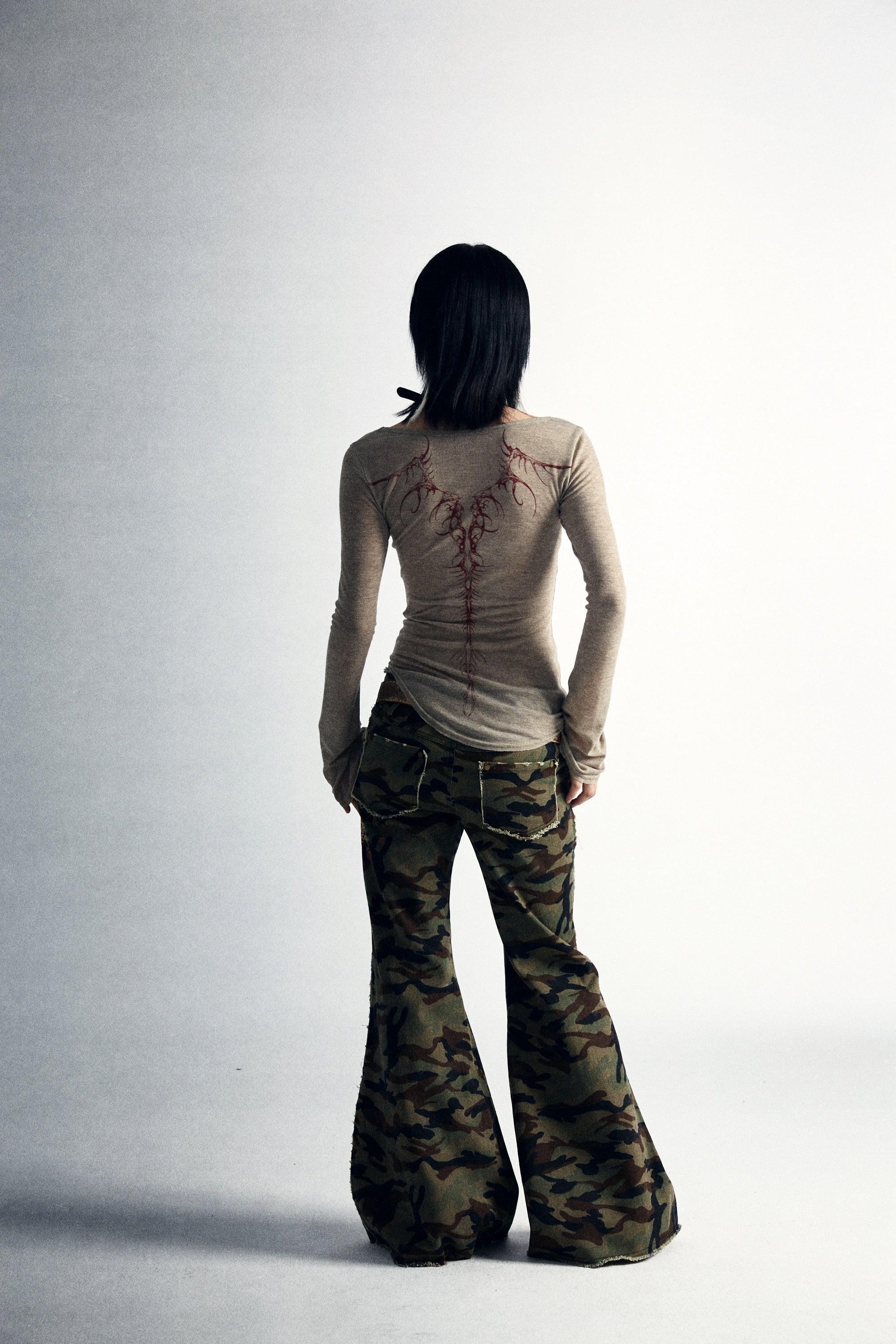 Style Core Aesthetics, New Style Trends - Fairy Grunge Back Print Top