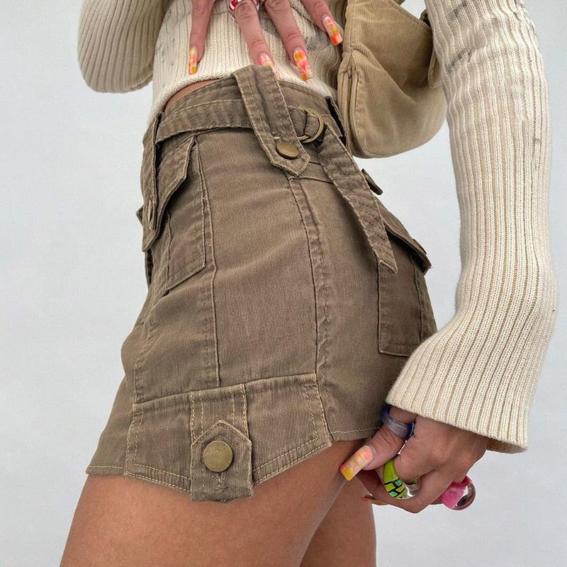 Style Core Aesthetics, New Style Trends - Fairy Grunge Cargo Mini Skirt Style Core Aesthetics, New Style Trends - Fairy Grunge Cargo Mini Skirt