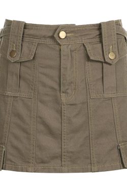 Style Core Aesthetics, New Style Trends - Fairy Grunge Cargo Mini Skirt