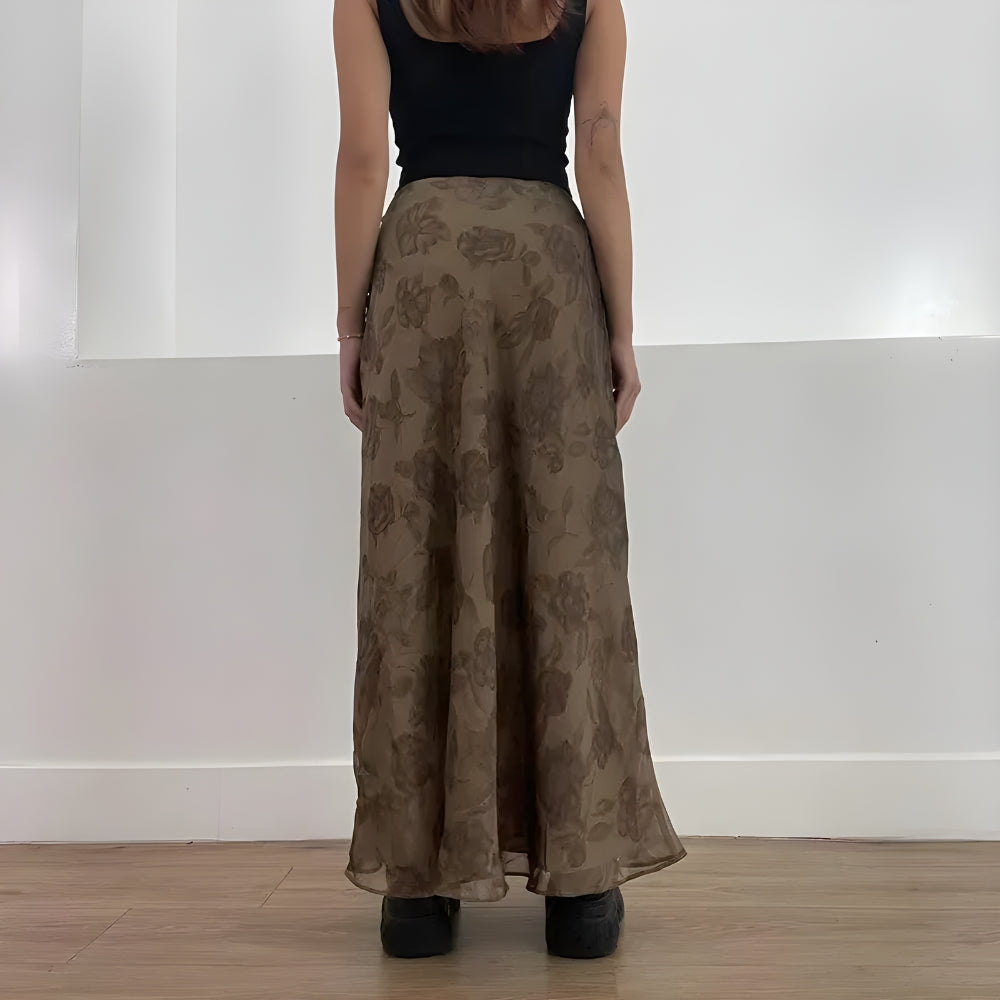 Style Core Aesthetics, New Style Trends - Fairy Grunge Floral Maxi Skirt Style Core Aesthetics, New Style Trends - Fairy Grunge Floral Maxi Skirt