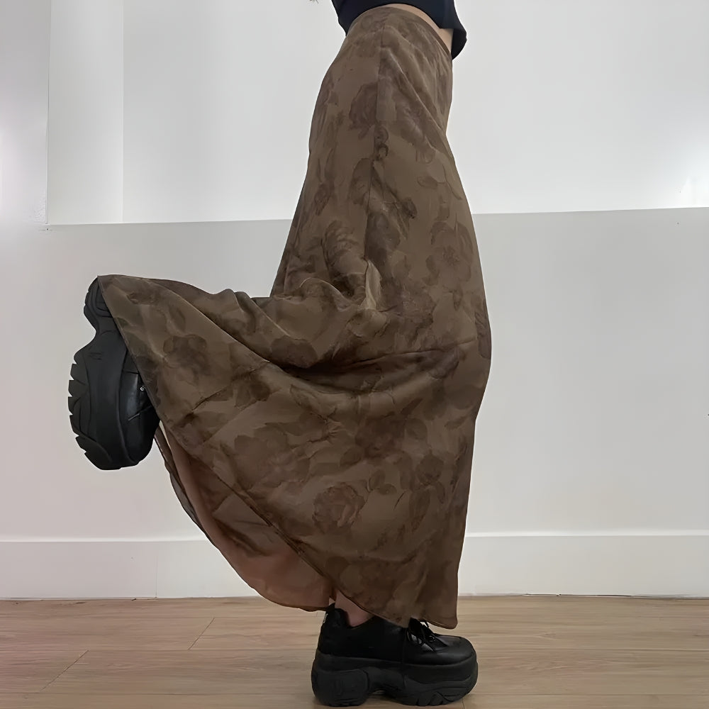 Style Core Aesthetics, New Style Trends - Fairy Grunge Floral Maxi Skirt Style Core Aesthetics, New Style Trends - Fairy Grunge Floral Maxi Skirt